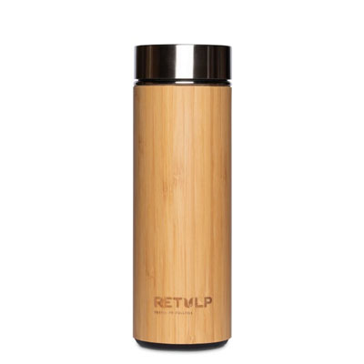 Bambus Thermosflasche mit Teefilter - Bild 1