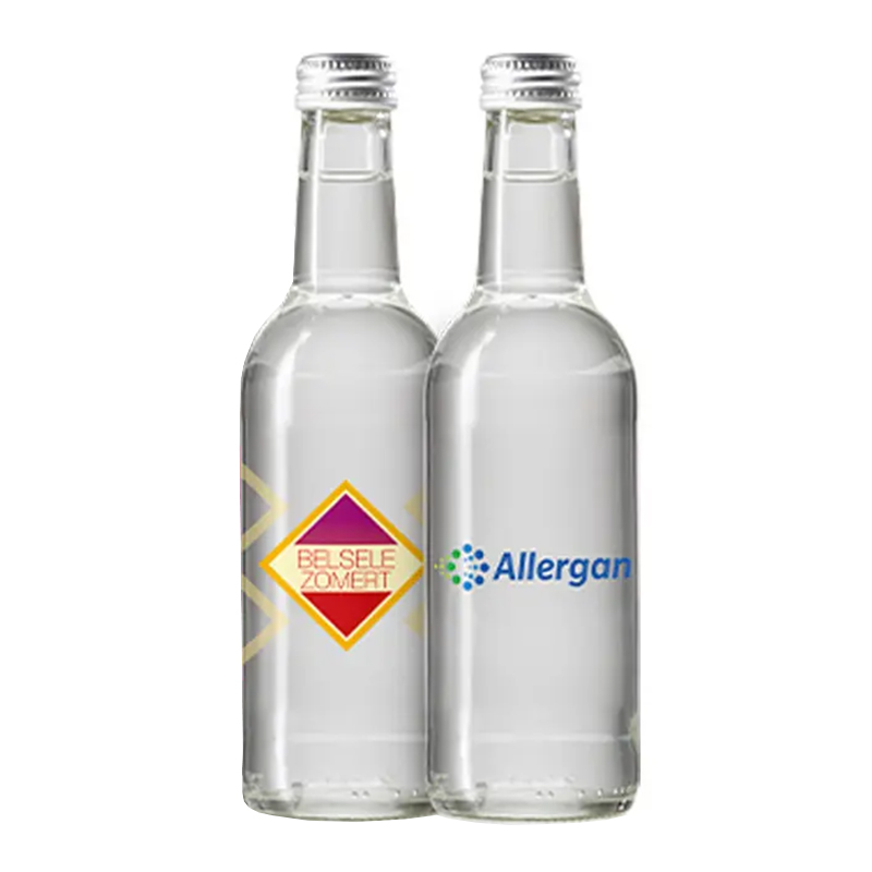 Glasflasche 330 ml mit Wasser