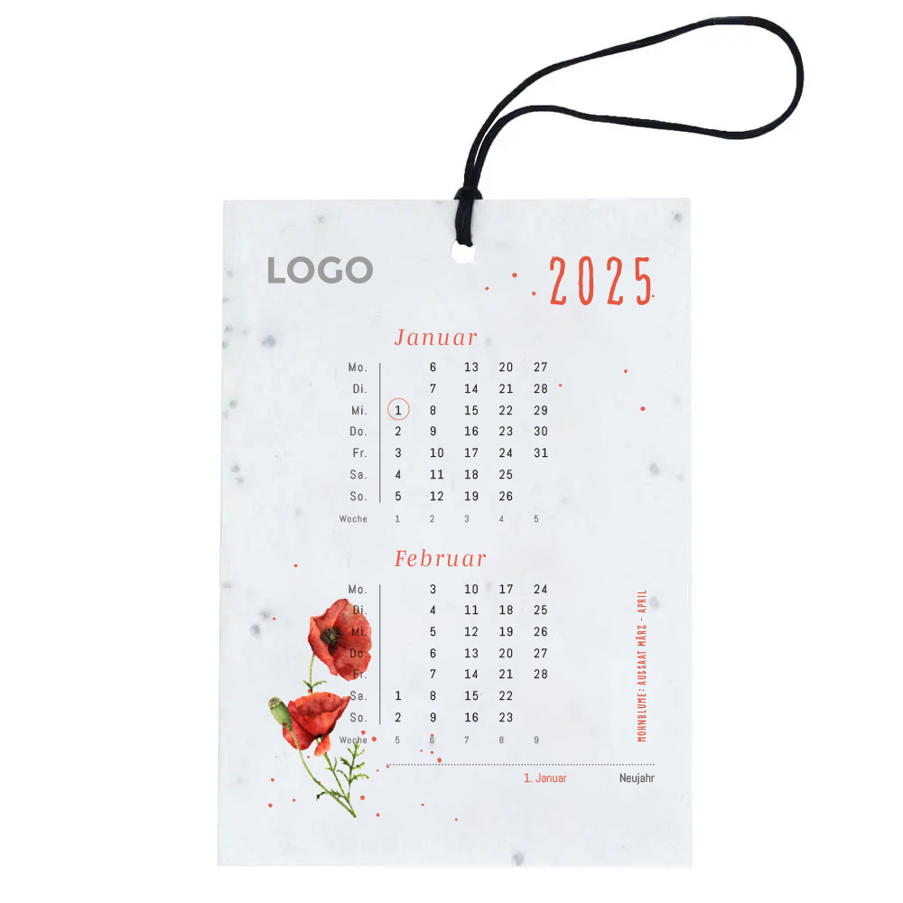 Kalender A6 Samenpapier